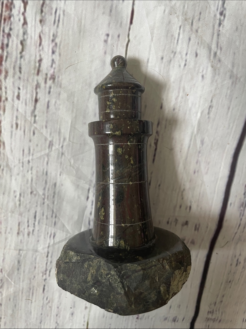 Hand-Carved Cornish Serpentine Lighthouse (King Arthur’s Court/Film & Bookshop